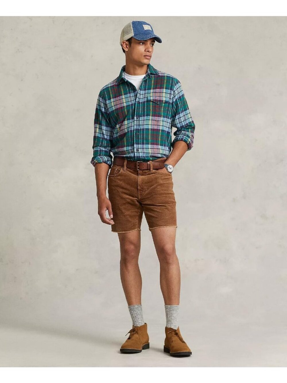 Men's Classic-Fit Multicolor Plaid Brushed Flannel Shirt - X-Large, Green Multi - Picture 3 of 6